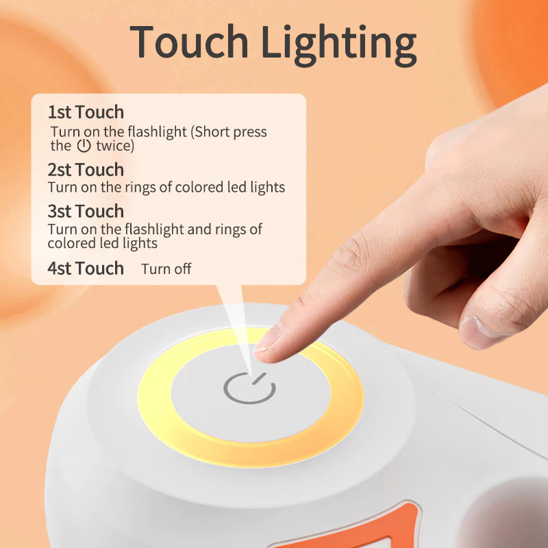 DOG LEASH FLASHLIGHT ORANGE