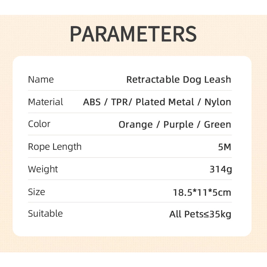 DOG LEASH FLASHLIGHT ORANGE